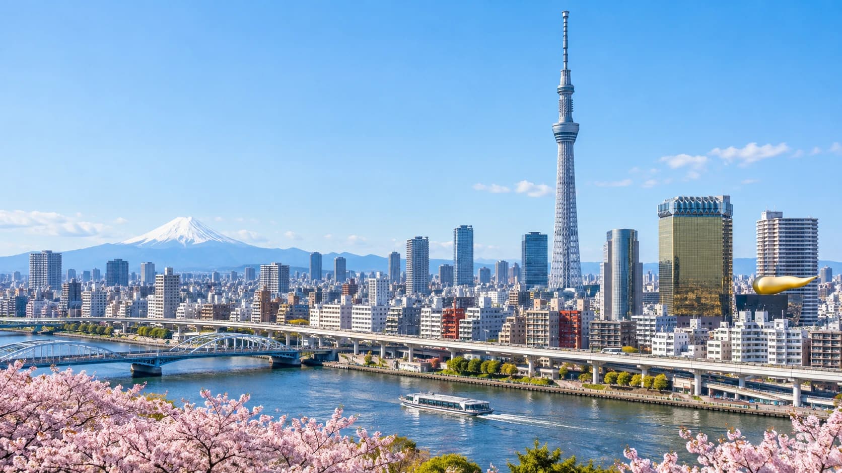 Tokyo skyline with Tokyo Tower in Japan